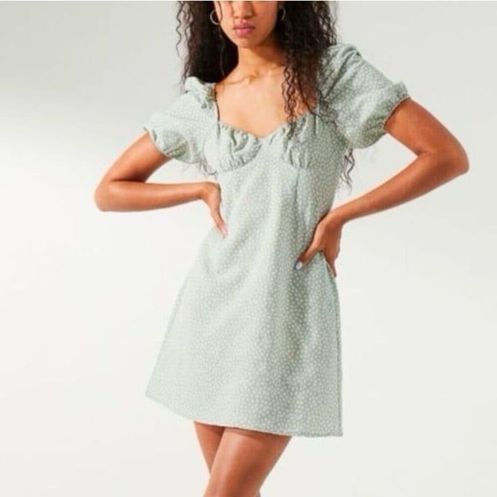 Divided Ditsy floral cottagecore coquette puff sleeve mini dress